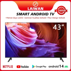 LAIWAN Smart TV 43 inch TV LED Digital Android TV FHD/UHD Televisi